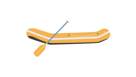 Vector Illustration of an Inflatable Boat Stockillustratie