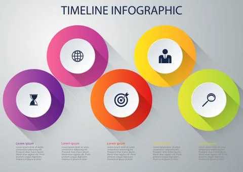 Vector illustration infographic five options イラスト素材