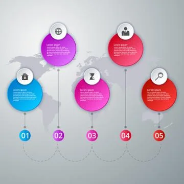 Vector illustration infographic five options Stock Illustration