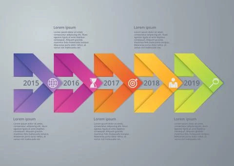 Vector illustration infographic five options 스톡 일러스트