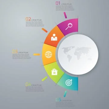 Vector illustration infographic five options Stock Illustration