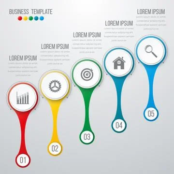 Vector illustration infographic five options Stock Illustration