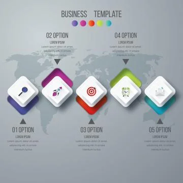 Vector illustration infographic five options Stock Illustration