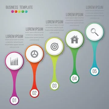 Vector illustration infographic five options Stock Illustration