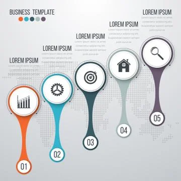 Vector illustration infographic five options Stock Illustration