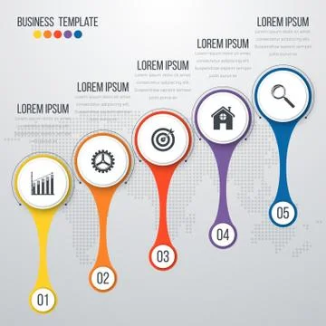 Vector illustration infographic five options Stock Illustration