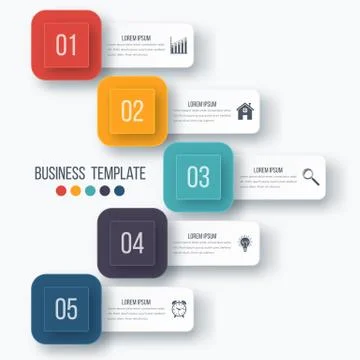 Vector illustration infographic five options Stock Illustration