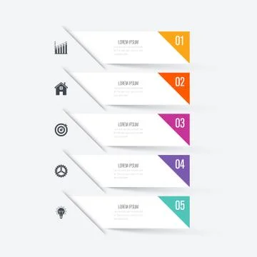 Vector illustration infographic five options Stock Illustration