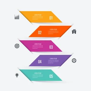 Vector illustration infographic five options Stock Illustration