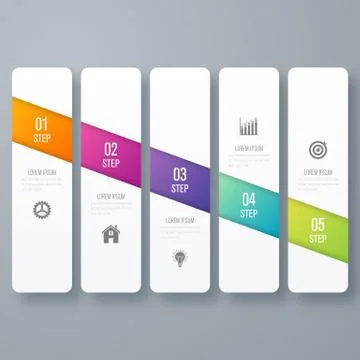 Vector illustration infographic five options Stock Illustration
