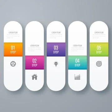 Vector illustration infographic five options イラスト素材
