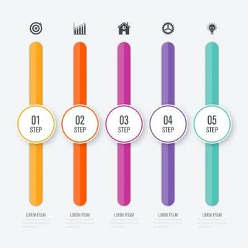 Vector illustration infographic five options Stockillustratie