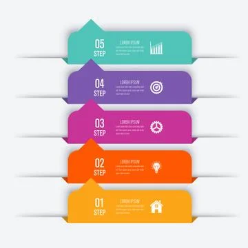 Vector illustration infographic five options イラスト素材