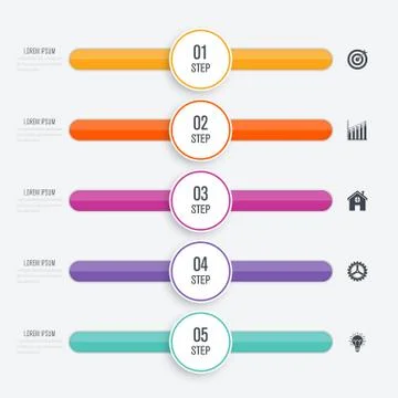 Vector illustration infographic five options Stock Illustration