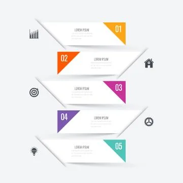 Vector illustration infographic five options Stock Illustration