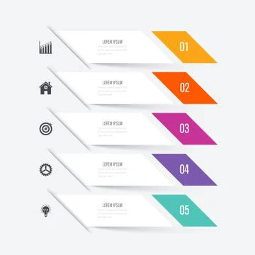 Vector illustration infographic five options Stock Illustration