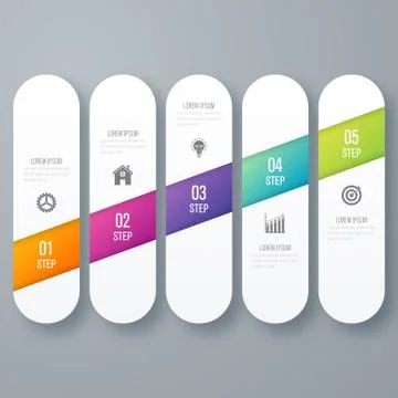 Vector illustration infographic five options Stock Illustration