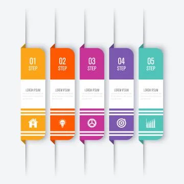 Vector illustration infographic five options Stock Illustration