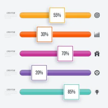 Vector illustration infographic five options 스톡 일러스트