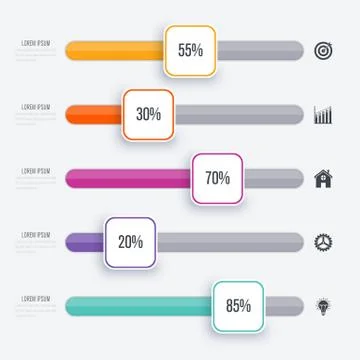 Vector illustration infographic five options Stock Illustration