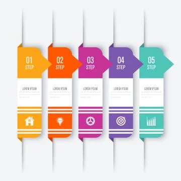 Vector illustration infographic five options Stock Illustration