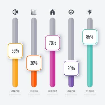 Vector illustration infographic five options Stock Illustration