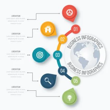 Vector illustration infographic 库存插图