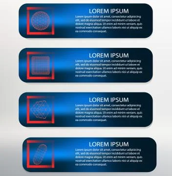 Vector Illustration. Infographic template list  Modern Design white backgroun Illustrazione stock