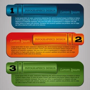 Vector illustration infographic template with step Stock Illustration