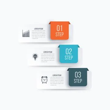 Vector illustration infographics 3 options 스톡 일러스트