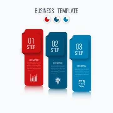 Vector illustration infographics 3 options Illustrazione stock