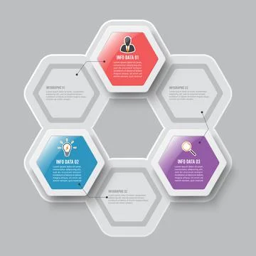 Vector illustration infographics 3 options. Template for brochure, business,  Stock Illustration