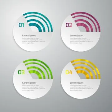 Vector illustration infographics 4 circle options Stock Illustration