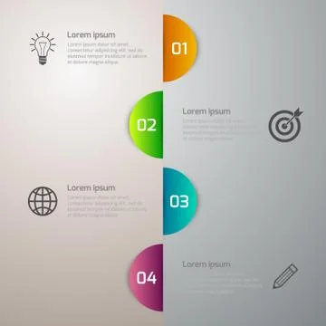 Vector illustration infographics 4 circle options Stock Illustration