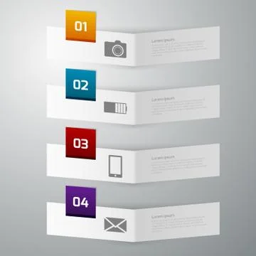 Vector illustration infographics 4 options Stock Illustration