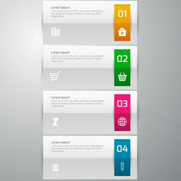 Vector illustration infographics 4 options Stock Illustration