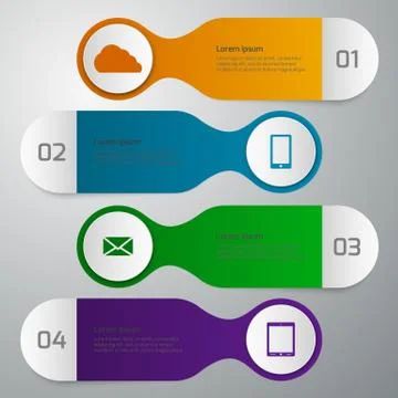 Vector illustration infographics 4 options Stock Illustration