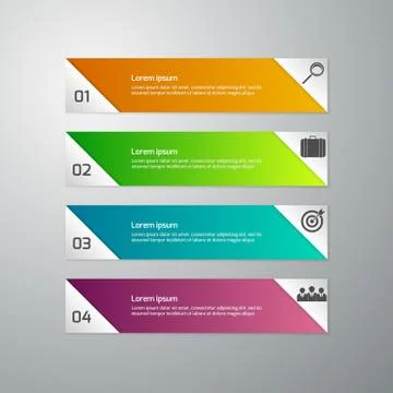 Vector illustration of infographics 4 options 스톡 일러스트