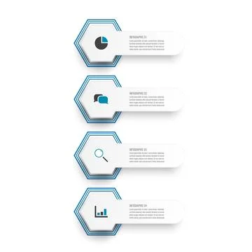Vector illustration infographics 4 options. Template for brochure, business.. Stock Illustration