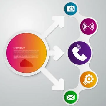 Vector illustration infographics circle arrow Stock Illustration