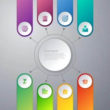 Vector illustration infographics eight options 스톡 일러스트