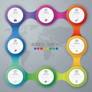 Vector illustration infographics eight options 스톡 일러스트