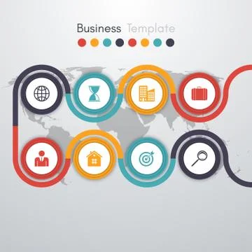 Vector illustration infographics eight options 스톡 일러스트