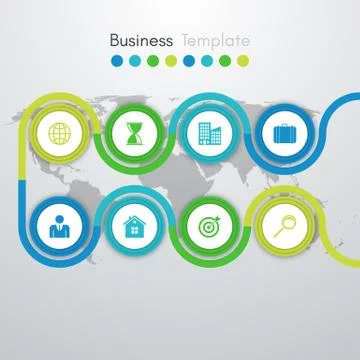 Vector illustration infographics eight options Stock Illustration