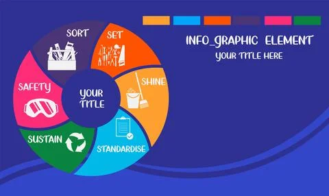 Vector illustration of infographics elements for web design, business prese.. Stock Illustration