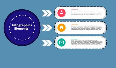Vector illustration of infographics elements for web design, business prese.. Illustrazione stock