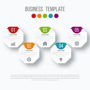 Vector illustration infographics five options. Stock Illustration