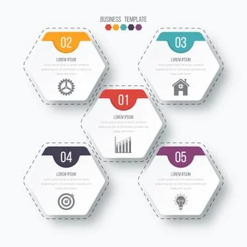 Vector illustration infographics five options. 스톡 일러스트