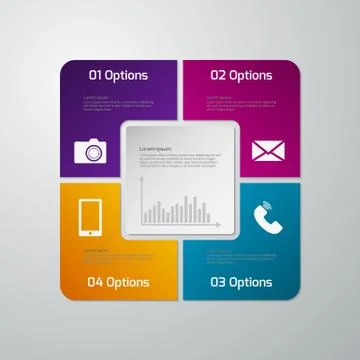 Vector illustration infographics four options Stock Illustration