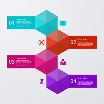 Vector illustration infographics four options. Stock Illustration